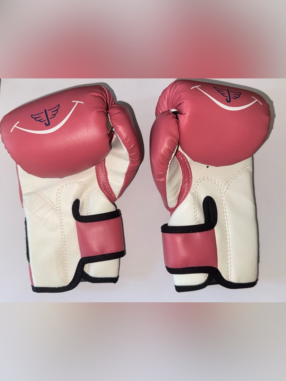 Kids’ Pink Boxing Gloves with Smile Face - 🥊